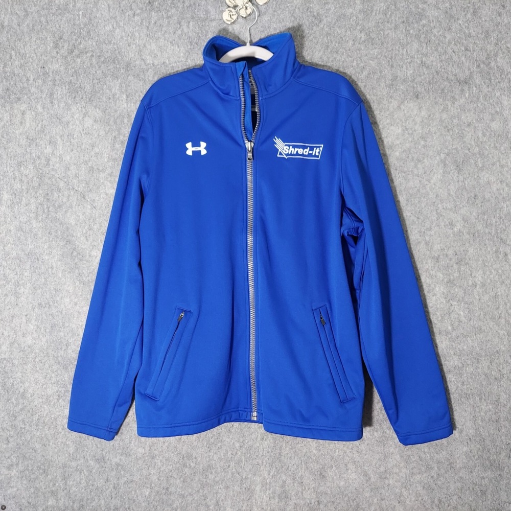 Under Armour Men Jacket M Cold Gear Loose Blue Pockets Outdoor Hiking Camping